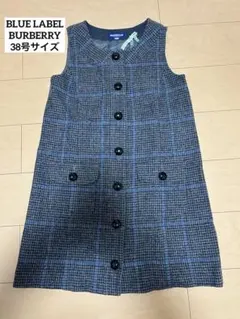 希少色レッド☆バーバリーブルーレーベル　カシミヤ混コート　ロゴボタン　38 希少色レッド☆バーバリーブルーレーベル カシミヤ混コート ロゴ