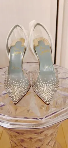 クリスチャンルブタン　ブライダル　サンダル　スワロフスキー　35