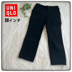 UNIQLO ストレッチスリムアンクルジーンズ 28インチ　ブラック