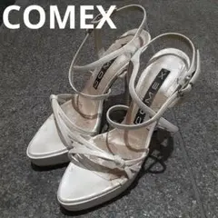 最終価格❗定価27800円　COMEX ホワイトビジュ&ストラップ厚底Mのサムネイル