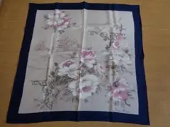 Nina Ricci スカーフ シルク100% 花柄 ネイビー