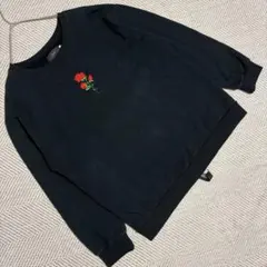 クーパー スウェット トレーナー ブラック バラ刺繍 ワンポイント Sサイズのサムネイル
