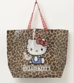 新品　ハローキティ　ヒョウ柄　ビニールバッグのサムネイル