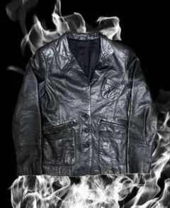 00s archive jacket　y2k グランジ　短丈　平成　エディ期　黒