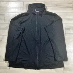 幾何学柄シアーブラウス 長袖 総柄 ブラック モード レトロ ヴィンテージ 古着