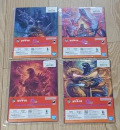 4種セット キャンバス風イラストボード＆ロゴステッカー 一番くじ ゴジラ-1.0