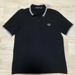 FRED PERRY ブラックポロシャツ UK 10