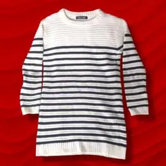 ✨CECIL McBEE✨　セシルマクビー　ロングニット　ストライプ　白黒