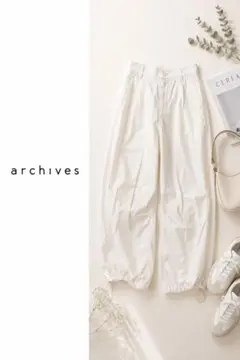 archives アルシーヴ パラシュートパンツ カーゴパンツ ホワイト M