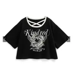 GRL クロスデザインエンジェルプリントTシャツ sf1054