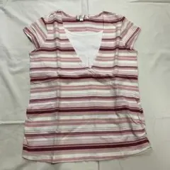 LIU 授乳トップス　カットソー　Tシャツ ピンク　M