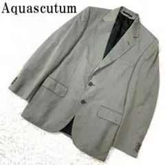 Aquascutum テーラードジャケット グレーストライプ B8470