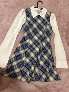 evelyn チェックシャツワンピース