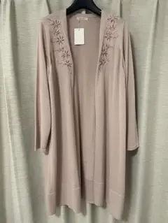 【新品！タグ付き】★ローズティアラ★装飾・ピンクロングカーディガン L〜LL