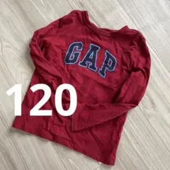 GAP 赤 長袖カットソー S (6-7) ギャップ　120 ロンT Tシャツ