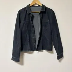 デニムジャケット Gジャン インディゴ 濃紺 ストレッチ素材 美シルエット
