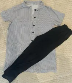 ストライプマタニティパジャマ　半袖　M〜Lサイズ