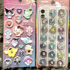 サンリオ　ジュエルマシュマロシール＆キラコロおはじきシール　キティ