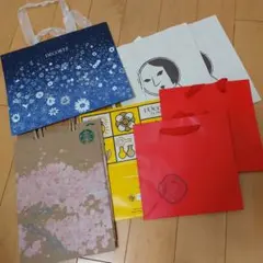 紙袋セット（DECORTE, L'OCCITANE, スターバックスなど）8枚