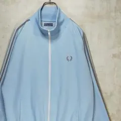 【激レア】くすみ系 フレッドペリー 2XL トラックジャケット ブルー 黒 青
