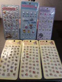 PUKUPUKU SEAL トムとジェリー、ミッフィー等 シール 6シートセット