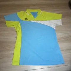 Mizuno ライトブルー ライム ポロシャツ M