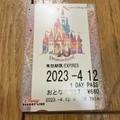 ディズニーランド40周年　リゾラ　フリー切符　ドリームゴーラウンドのサムネイル