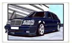 旗 メルセデスベンツ W124ステーションワゴン E320 AMG ブリヂストンのサムネイル