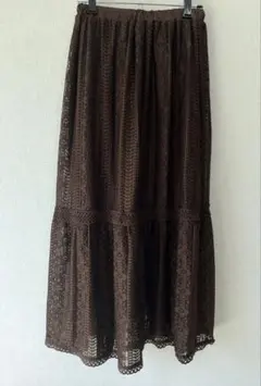【新品未使用】ブラウン　レース　マーメイド　ロングスカート