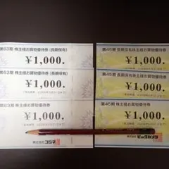 6000円分 ビックカメラ コジマ 株主優待券