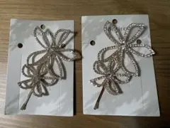 【美品】エリザベスバウアー風　ヘアピン　ウェディングアクセサリー　2点