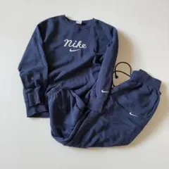 NIKE　ナイキ　スウェット　セットアップ　ネイビー　裏起毛　M-L