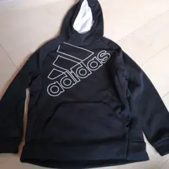 adidas フード付きパーカー 130サイズ 黒