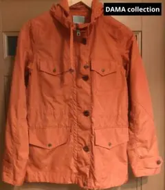 DAMA collectionフード付きオレンジ☆撥水コート