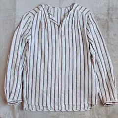 トゥモローランド レーヨンシルク ストライプ ブラウス S