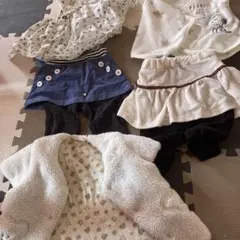 スヌーピー柄フリースベストとスカートセット