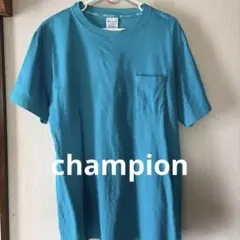 Champion (チャンピオン)胸ポケット付Tシャツ ターコイズ XL USA