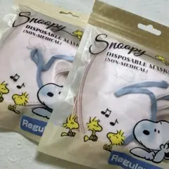スヌーピー不織布マスク10枚入×2個 レギュラーサイズ 3Dマスクpink