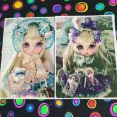 ④未使用　可愛い女の子パネル生地（綿麻）2枚＆ロラライハリス生地です。