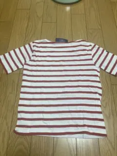 SAINT JAMES 白赤ストライプ Tシャツ　110