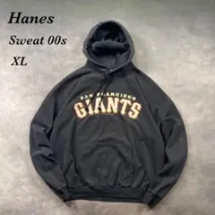 Hanes古着バリーボンズGIANTS XL 黒 MLB スウェット AI09