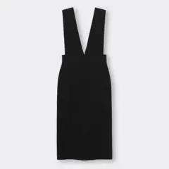 【新品未使用】GU ジーユー ニットジャンパードレス Z 黒 M