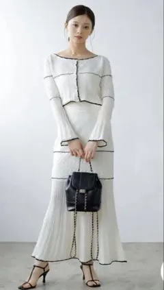 【SNIDEL】クロシェニットセットアップ