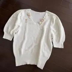 未使用品　インゲボルグ　トップス　サマーニット　ブラウス