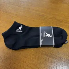 KANGOL ソックス 黒色　3足セット 25-27cm
