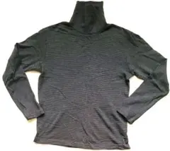 UNIQLO タートルネック カットソー ストライプ