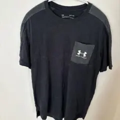 アンダーアーマー【S】ポケットTシャツ ブラックHeatGear ルーズ