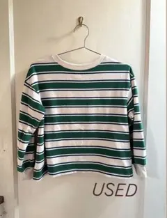 USED ボーダー　ロンT 130size