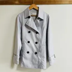 【グラシア】【超美品】ライトグレー ダブルブレスト トレンチコート