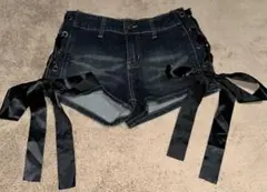 ฅ*。様 shein デニム　ショートパンツ　リボン　レディース